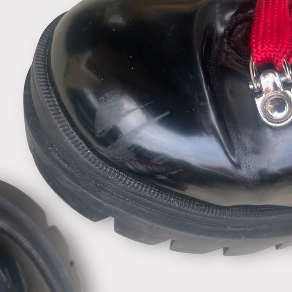 Jeffery Campbell Czech Patent Faux Leather Combat Platform Boots| 9.5 - Picture 4 of 11